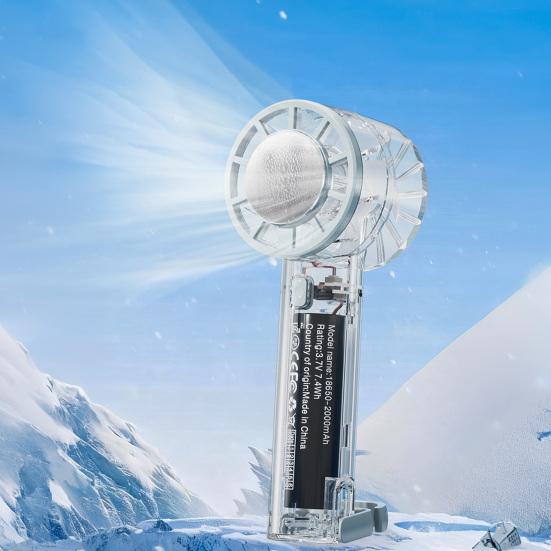 Portable Handheld Fan Rechargeable Cooling Fan Battery Operated Personal Fan with 3-Speed Adjustable