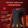 Yalu Women's Thick Fleece-Lined Thermal Underwear Set with Wool Patch