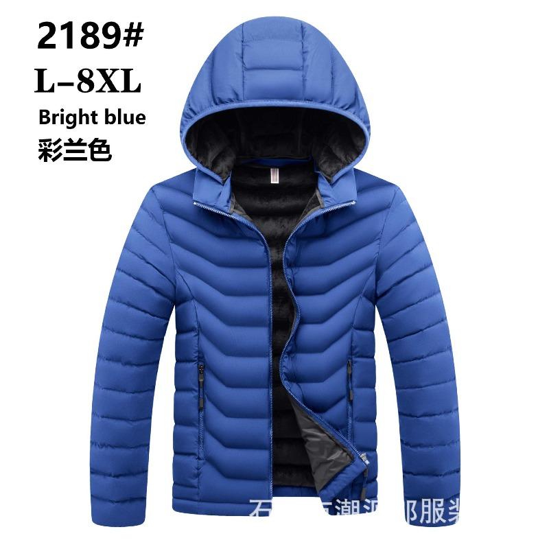Autumn and Winter New Warm and Windproof Casual Versatile Hooded Solid Color Cotton Clothes L