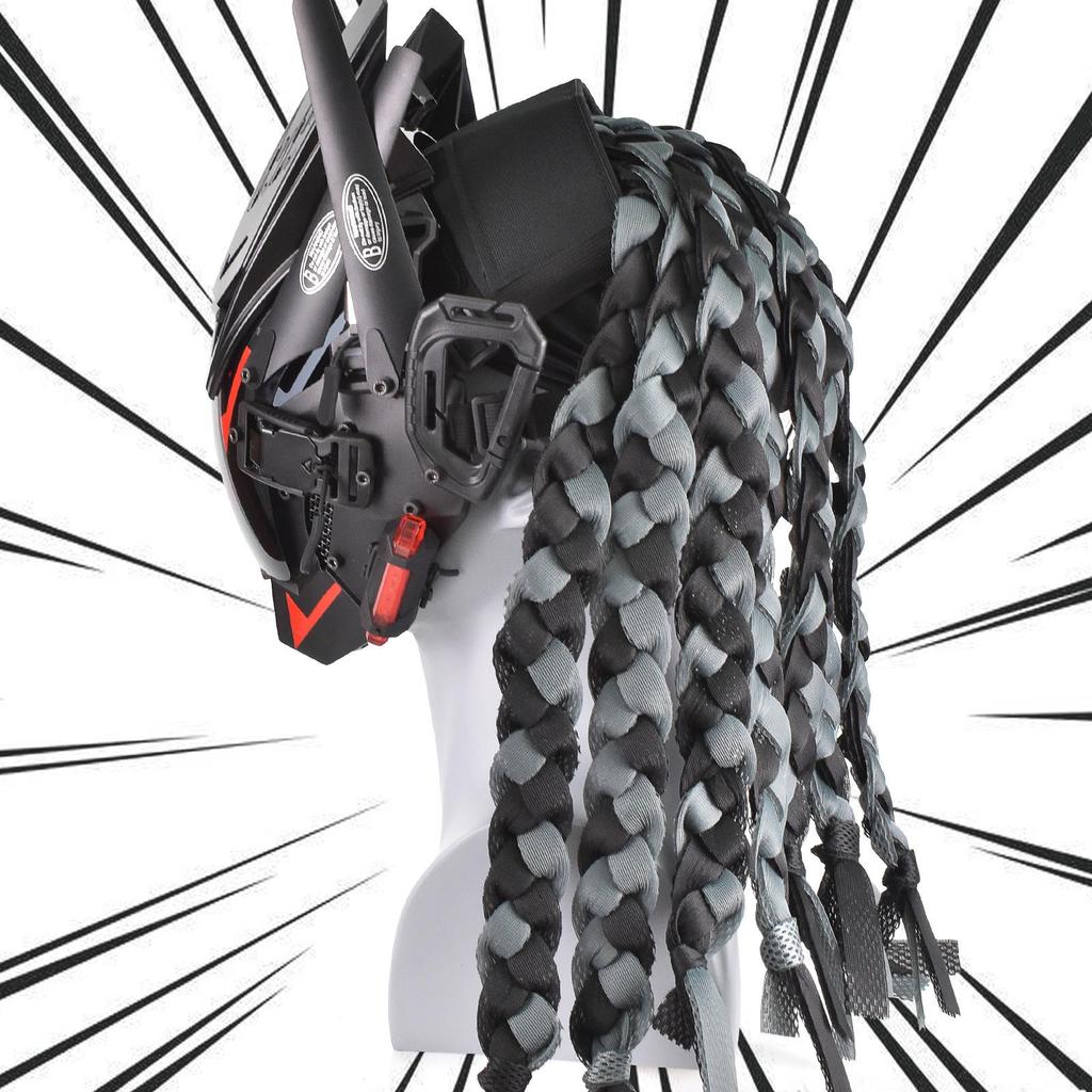 Cyberpunkový taktický copánkový maska pro venkovní cyklistiku a cosplay