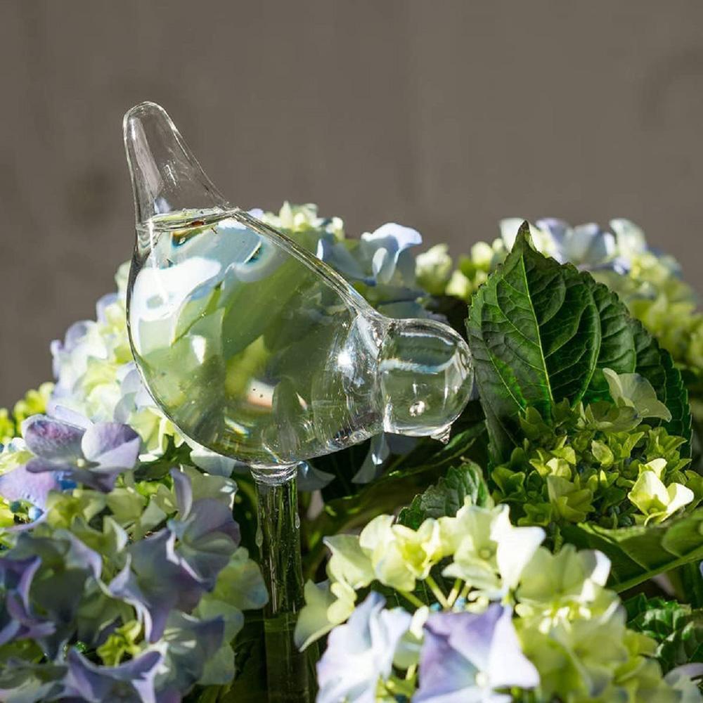 Imitation Glass Plastic Bird Plant Waterer Bird Shape Design Hand Blown Plant Watering Bulbs Garden Water Seepage Drip Device