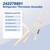 Refrigerator Thermistor 242278801 Round Head Temperature Detector Replacement Temperature Sensor for Refrigerators