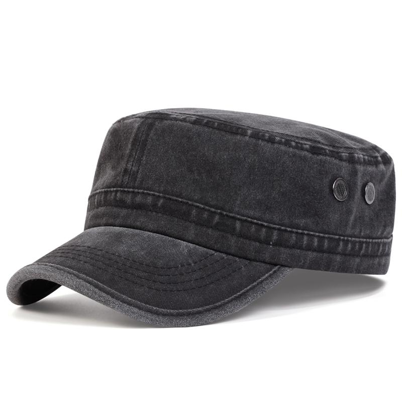 Unisex Wash Flat Top Caps Breathable Cotton Baseball Cap Outdoor Sun Protection Trucker Hats Light Plate Hat