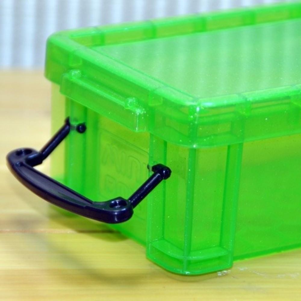 0.28 Liter Storage Box Transparent Locking Lid Plastic Sorting Box Mini Size Candy Color Jewelry Storage Case Home Organization