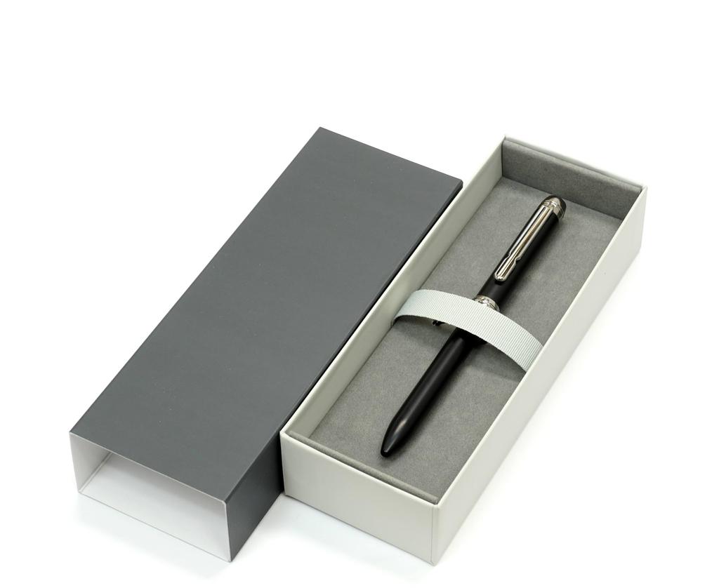Made in Metallic Rotating Ballpoint Pen Premium Japan, Two-Color Super, Black, Boxed, K7-2CA-1-B