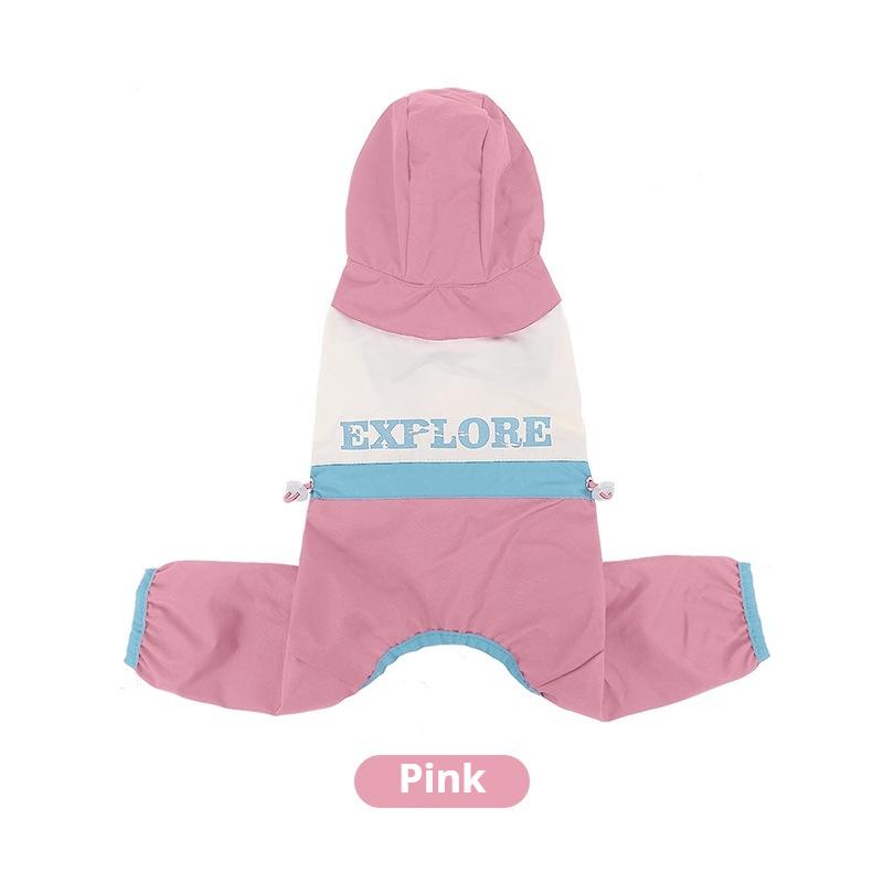 

Товары для животных Весна и лето Четвероногие контрастные куртки для собак Водонепроницаемая одежда для выгула собак карамельного цвета S