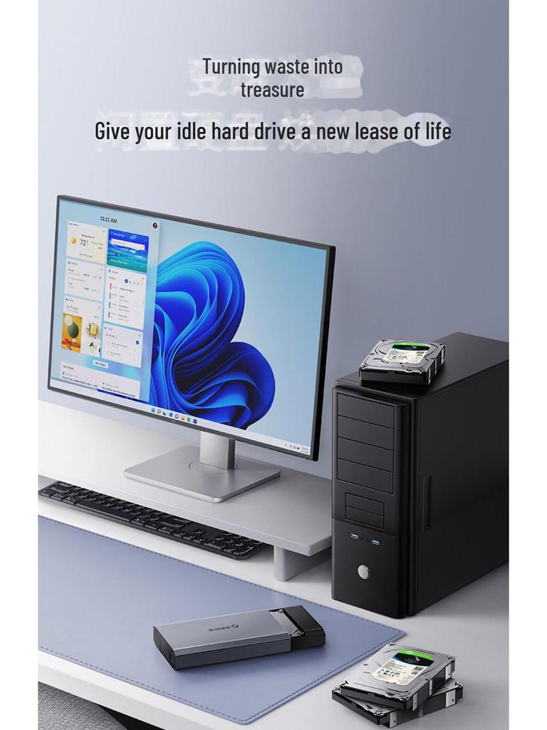 ORICO Mobile Hard Drive Enclosure, 3.5/2.5 Inch, USB 3.0, SSD/HDD Reader