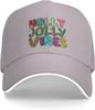 Holly Jolly Vibes Christmas Baseball Cap Polyester Adjustable Outdoor Sports Hat for Men Women