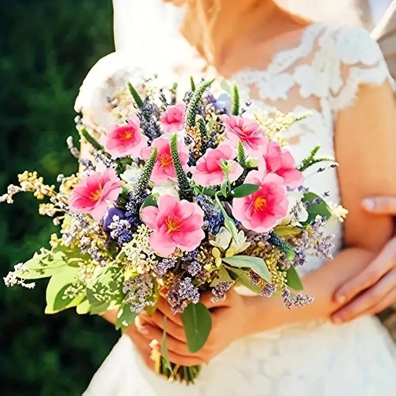 7/14Pcs Peach Blossom Petals Artificial Flower Heads Cherry Blossom Heads Home Room Decor Bridal Wedding Decoration Accessories