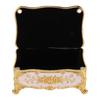 Vintage Jewelry Box Rectangular Exquisite Rose Pattern Zinc Alloy Soft Velvet Lining Trinket Organizer