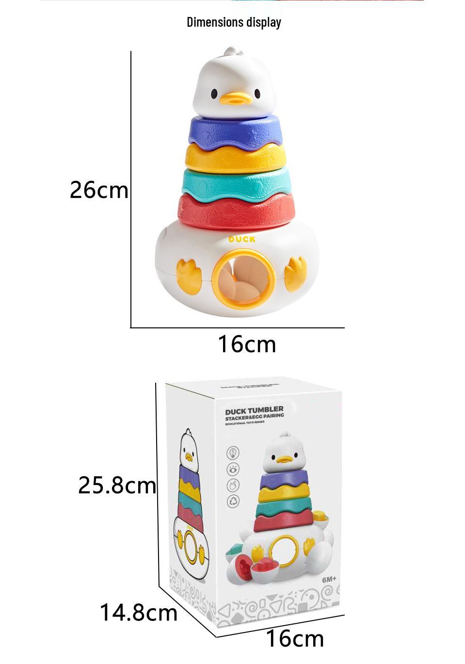 

Adorable Duck Stacking Toy for Early Education and Shape Matching