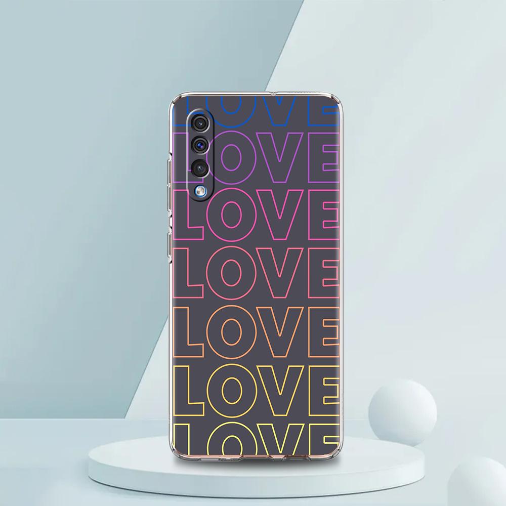 Colorful Love Heart Case For Samsung A16 A14 A12 A22 A32 5G A34 A42 A52 A54 A50 A70 A72 A30 A40 A20E A10S A02S A04S A06 Cover