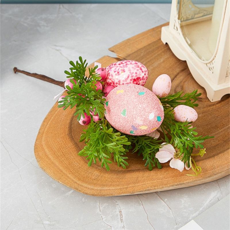 Sophisticated Easters Foam Eggs Bouquet Decoration Bright Color Suitable for Holiday Atmosphere Home Party Display