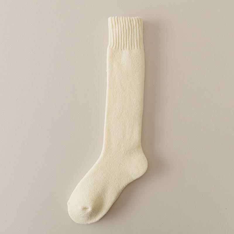 Women's Long-sleeved Wool Socks for Winter Warmth, Not Bulky, Anti-slip and Slimming. Winter Socks