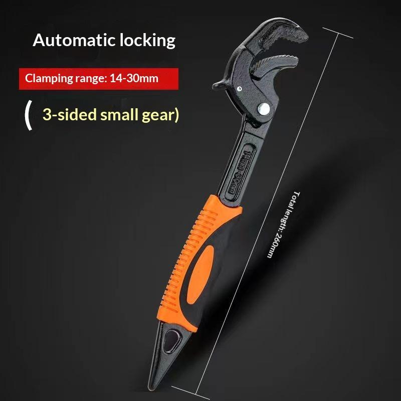 1/2Pcs Steel Wrench High Carbon Steel Multi Functional Adjustable Self Locking Ratchet Open End Wrench Manual Repair Tool