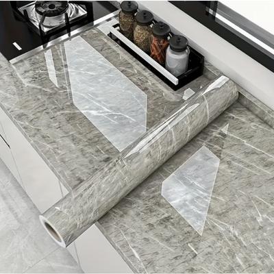 Waterproof and Stain Resistant Wallpaper Marble Color 0.55mPVC Living Room Kitchen Sticker