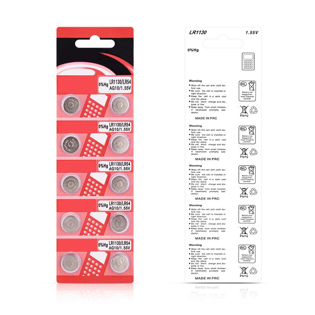 Pack of 10/20 High Capacity AG10 LR1130 Button Batteries AG10 LR1130 Alkaline Button Cell Battery for Small Electronics