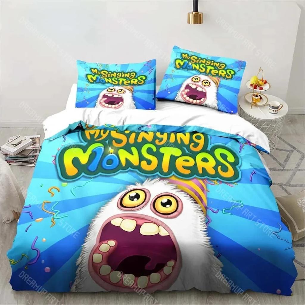 3D Druck Mein Spiel Singende Monster Bettwäschesets Bettdecke Steppdecke Bettbezug Bettbezug Kissenbezugsets Kinder Erwachsenengröße
