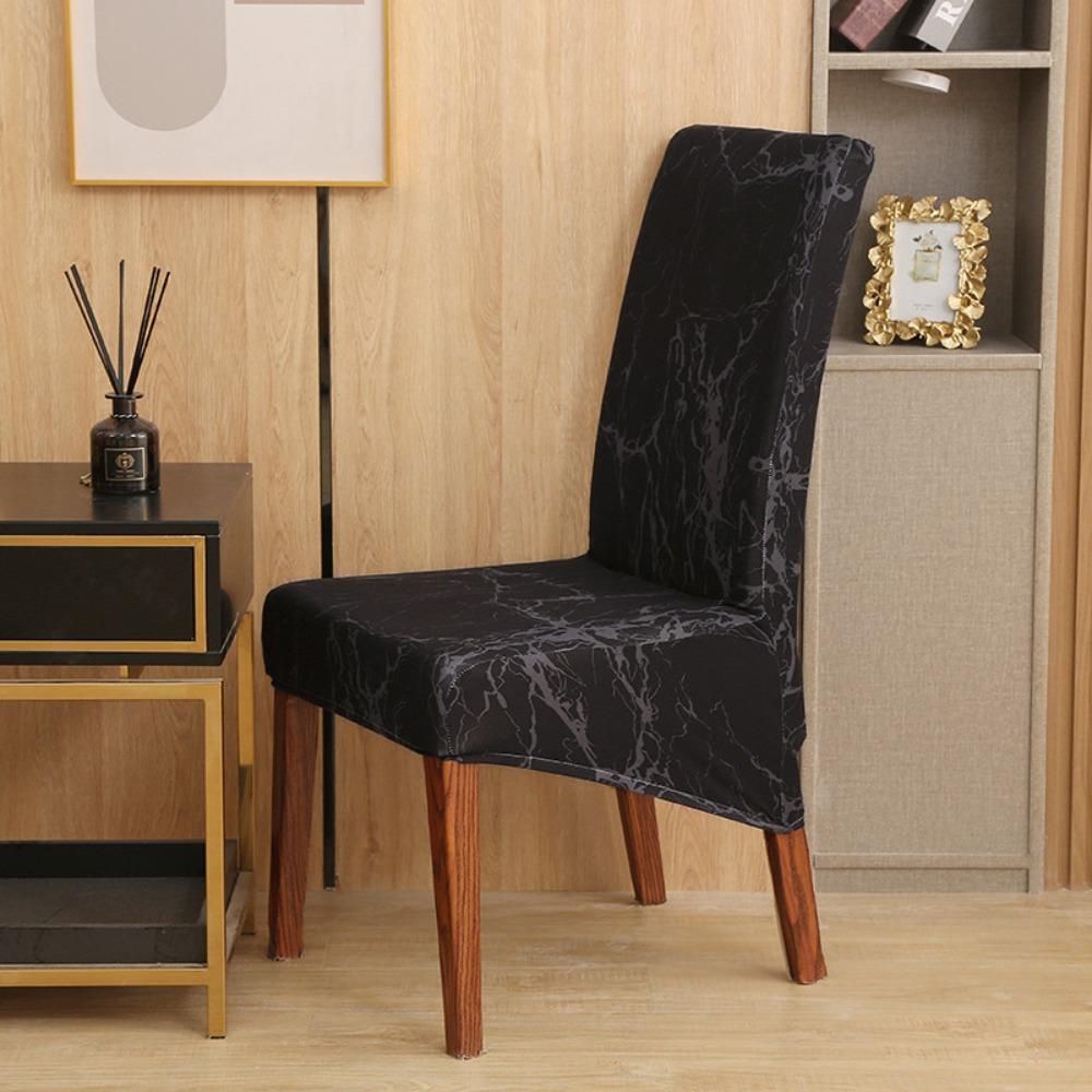 Stretchable Printed Chair Covers Set for Home Office Dustproof Elastic Slipcovers for Dining Chairs