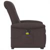 Electric Massage Recliner with Rising Function Dark Brown Fabric