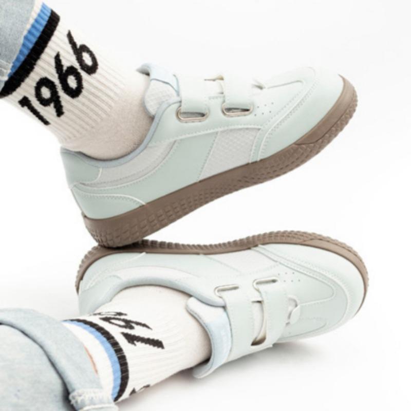 Velcro Thick-soled Women's Shoes All-match White Shoes Leather Panel Shoes Casual Fashion Sports Shoes