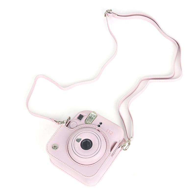 Camera Case PU Leather Soft Silicone Cover Bag for  Polaroid Film Camera Bag w/Shoulder Strap