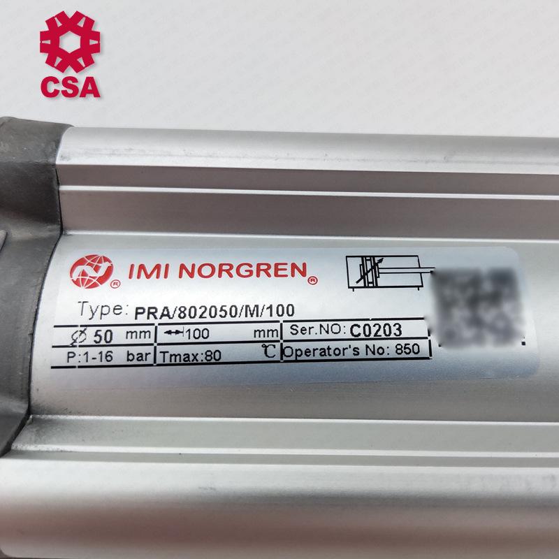 Norgren Cylinder PRA/802050/M/100 - Brand New, Original, 8-12 Weeks Order Time