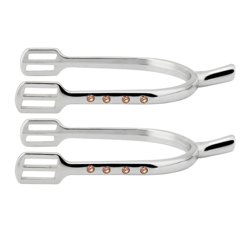 Young Girl Chrome Plated Spurs Women S Chrome Brass Zinc Alloy Narrow Spurs