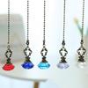 2PCS Bronze Crystal Pendant Home Decoration Car Trim Ceiling Fan Chain Extender Crystal Prism Drop Lamp Pendants