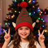 Christmas Hat Festive Striped With Ear Christmas Dwarf Hat Adults For Fun Outdoor Cosplay Party Holiday Family Gathering