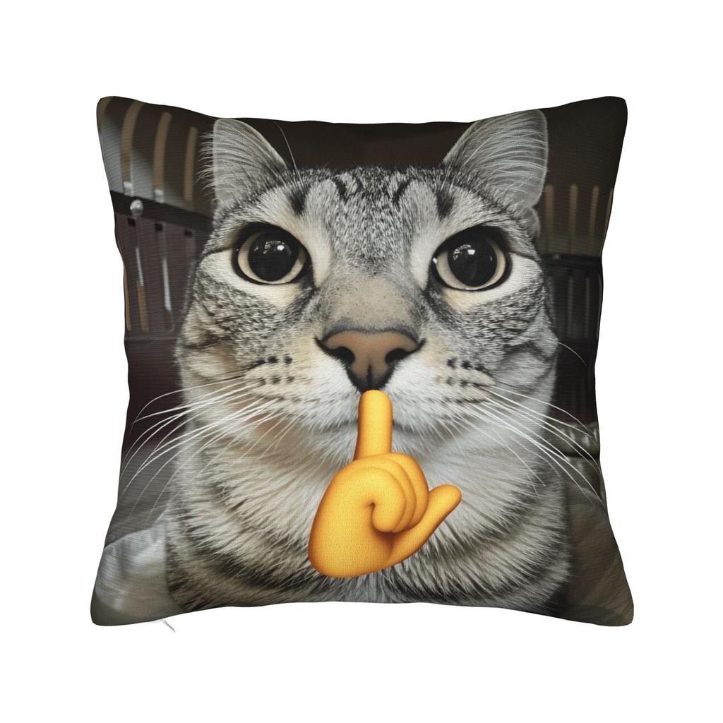 Pet Cat Funny memes Pillow Case Retro Trendy Pillow Cover Comfy Pillowcases For Sofa Couch Bed Living Room