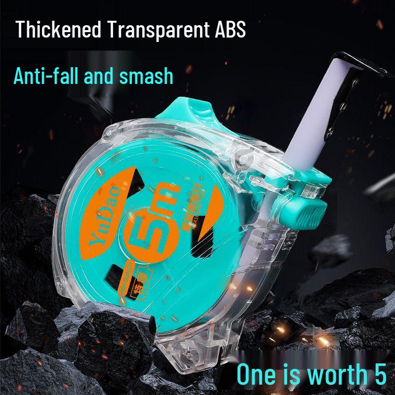 High-Precision Durable Tape Measure, 3m / 5m / 10m, Thickened Drop-Proof Transparent Shell Steel Ruler.
