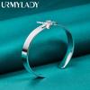 URMYLADY 925 Sterling Silver Dragonfly Zircon Bangles For Women Charm Fashion Jewelry