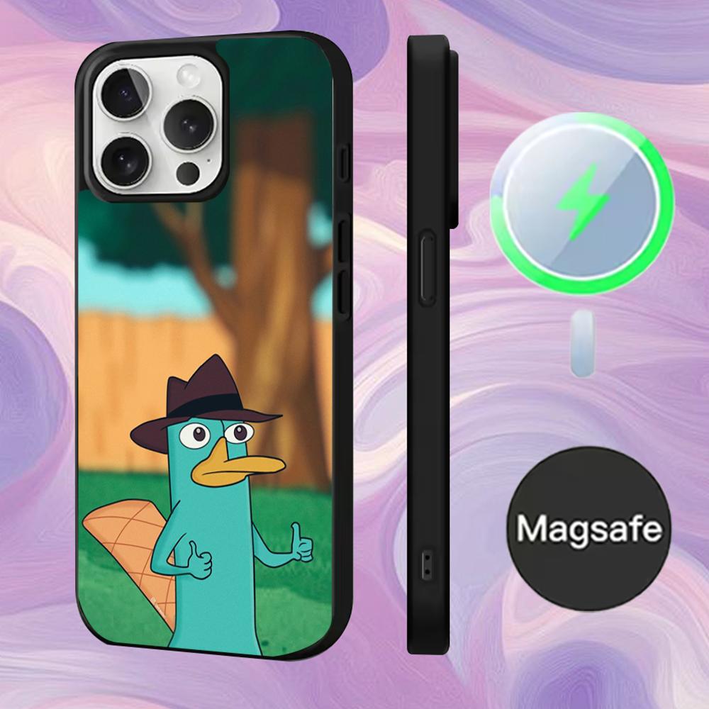 

Cartoon P-Perry Phone Case For iPhone 16,15,14,13,12,11,Pro,Max,Plus,Mini,Magsafe,Magnetic Wireless Charging Case iPhone13PROMAX