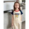 Trade Original Brand Children's Clothing Girls' Pure Cotton Short-Sleeved T-Shirt for Young Children with Cute Print Raglan Half-Sleeve for Summer