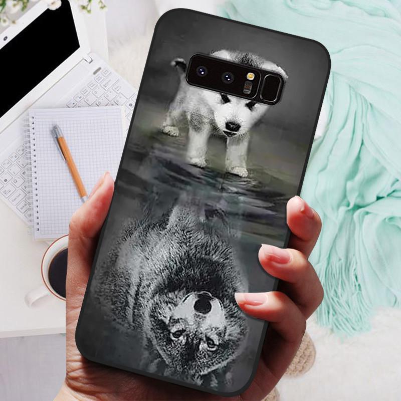 For Samsung Note 8 9 7 5 Case Cover Wolf Cat Animals Silicone Soft Back Cases For Samsung Galaxy Note 9 Note8 Note7 Phone Case