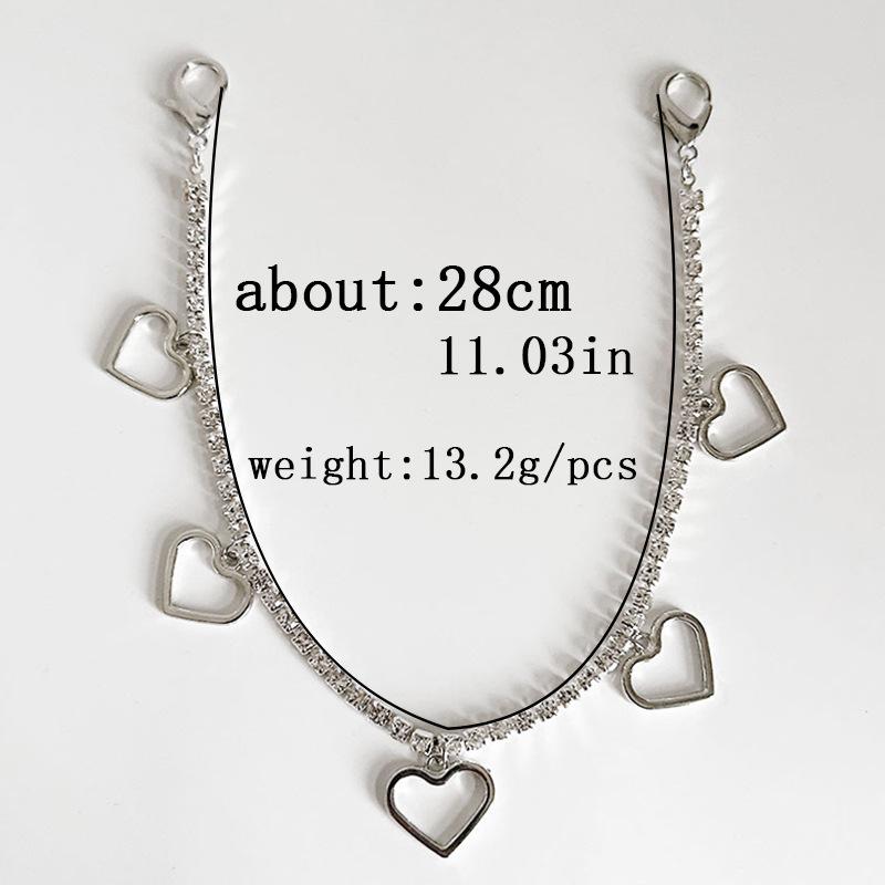 Fashion Metal Shoes Chain Men Women Casual Shoe accessories Side Detachable Shoe Decoration DIY Hip hop punk Shoes Charms