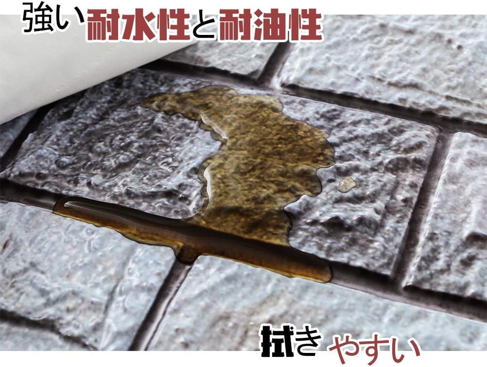 3D Wallpaper, Brick Tile Stickers, Removable, 30cm x 30cm, 10-Pack, Waterproof, Heat Resistant, Renovation Sheet, for Bathroom, Kitchen, Toilet, Textu
