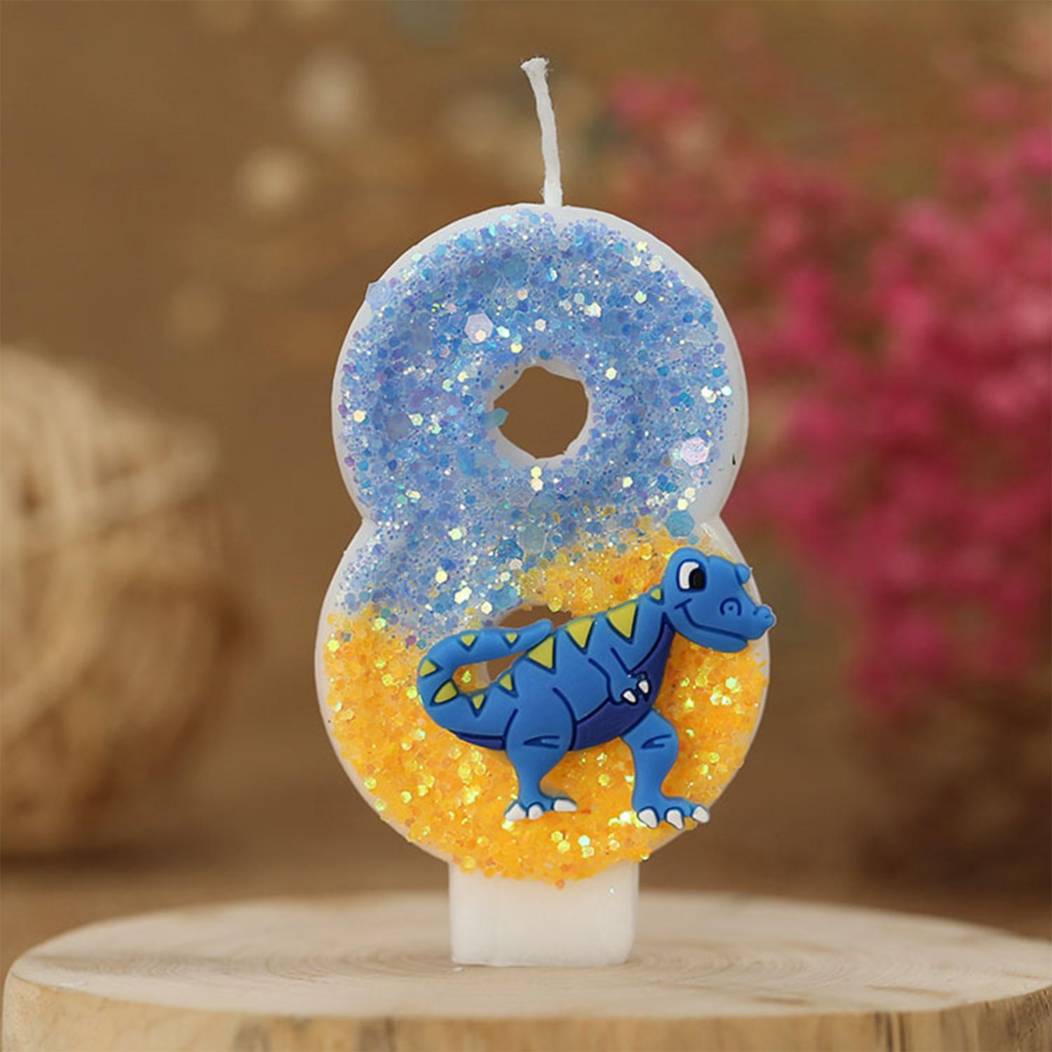 

0-9Cute Dinosaur Candle Birthday Candles Number Happy Birthday Candle for Party Wedding Cake Decoration Supplies Birthday Candle