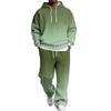 Set da uomo a 2 pezzi con felpa e pantaloni cargo con elastico in vita per abbigliamento casual