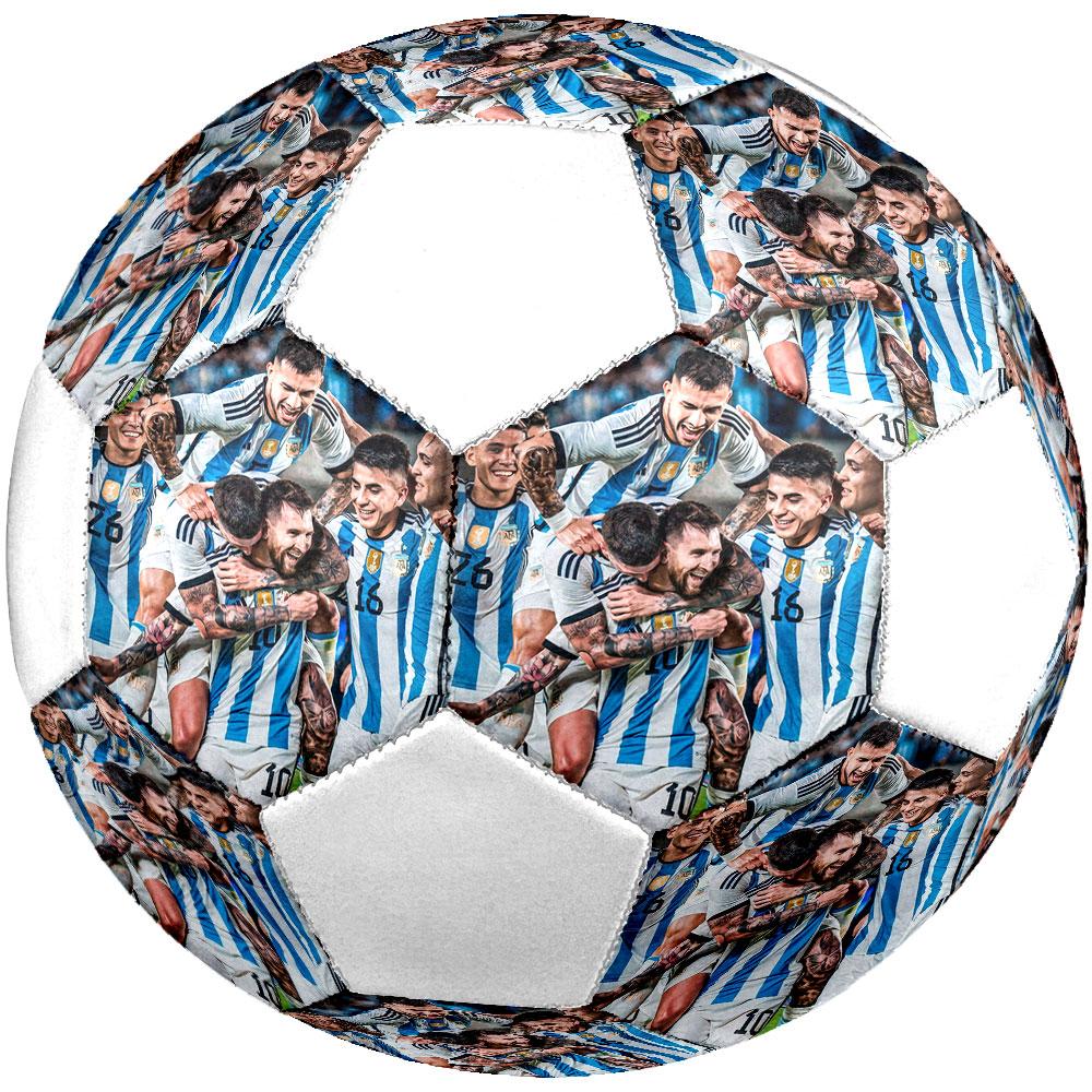Pallone da calcio ufficiale dell'Argentina, Taglia 5, Cucito a macchina in PVC, Resistente e ad alto rimbalzo, Adatto a tutte le età, Merchandising per tifosi, per partite e uso all'aperto.