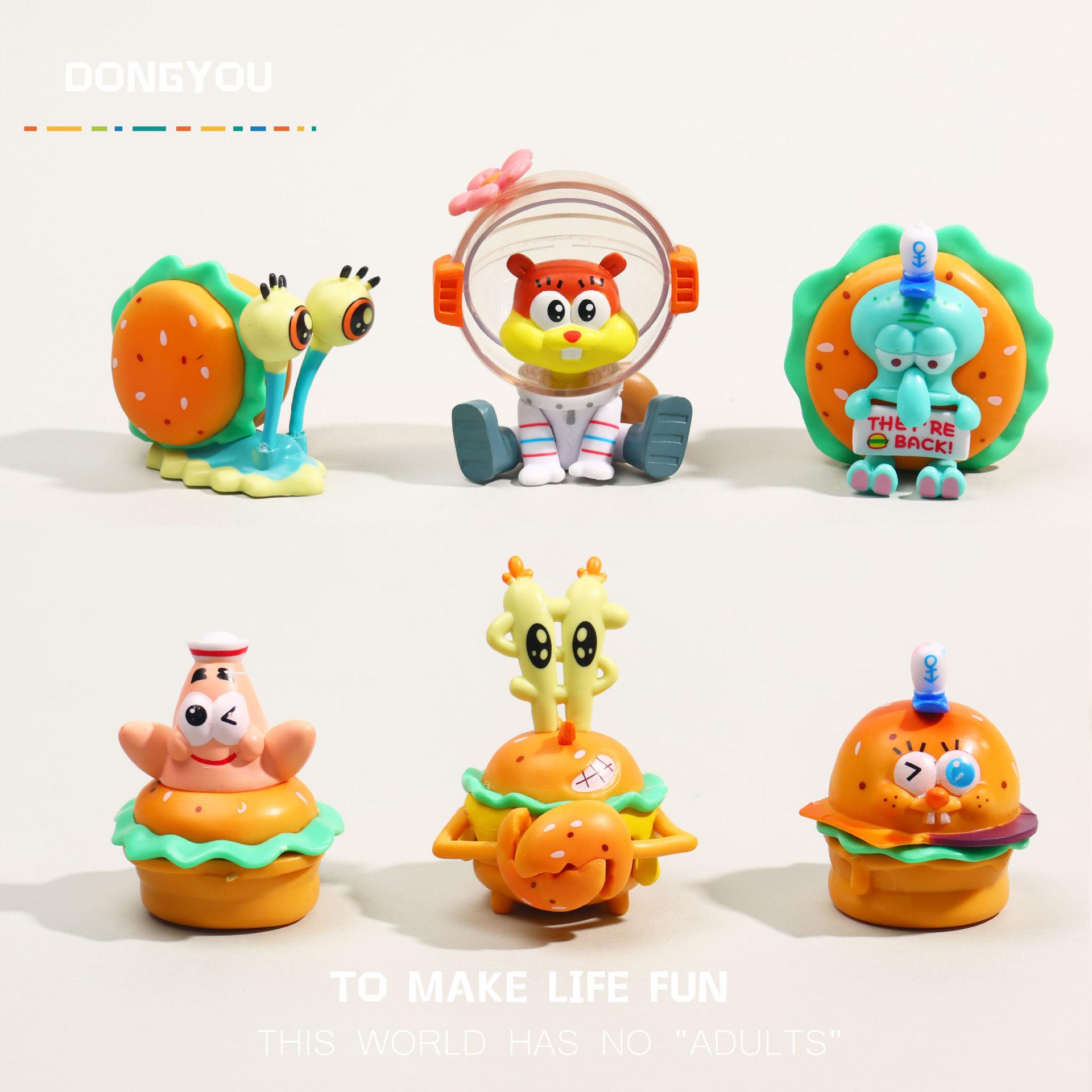 SpongeBob Crab Burger Mini Figure Children s Decoration Ornament