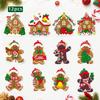 Christmas Gingerbread Man Ornaments Set - Festive Cartoon Decorations for Tree & Home