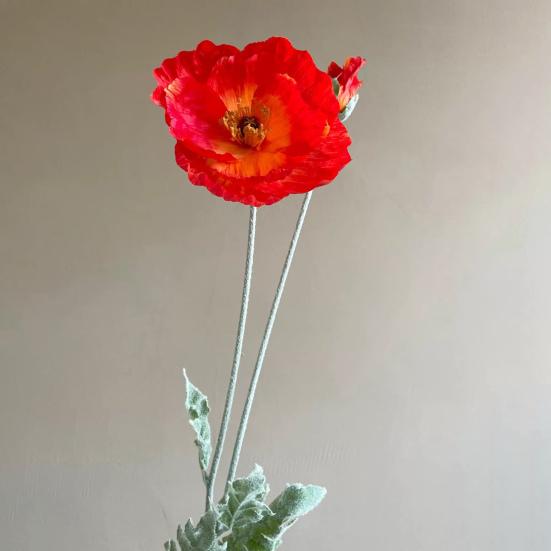 41,34 Zoll Künstliche Mohnblumen mit langem Stiel Realistische Falsche Kornblumen für Bodenvase Heim-Innendekor Hochzeitsveranstaltung