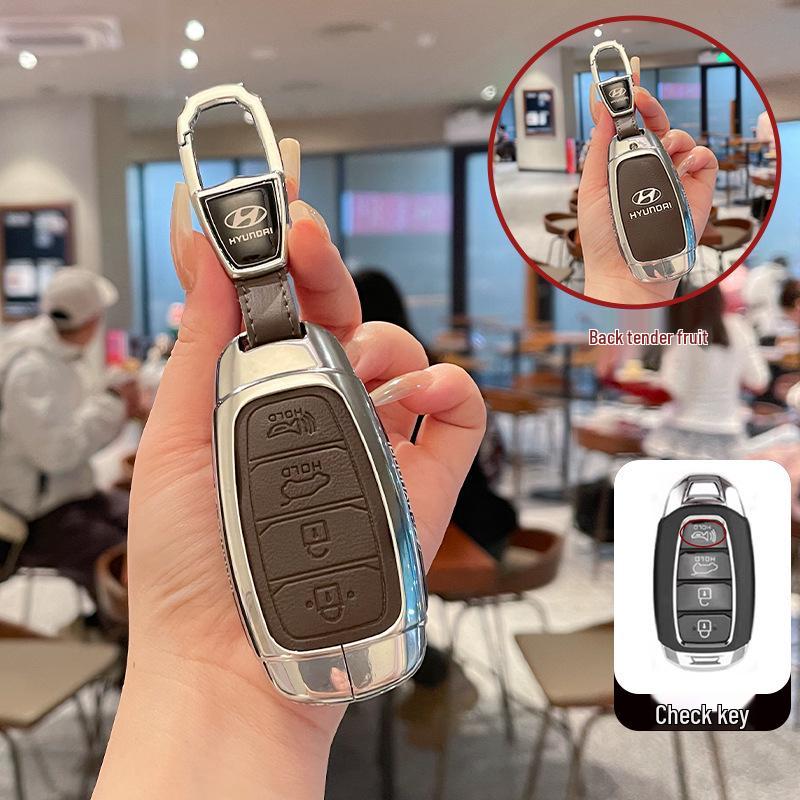 Metal Leather Protective Key Cover for 2021-22 Beijing Hyundai Custu