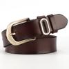 Leather Genuine Women Belt Metal Pin Buckle Jeans Waist Belt Decoration Fashion