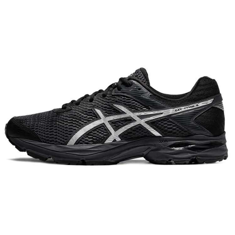 Asics Gel-Flux 4 Comfortable Fabric Synthetic Leather Breathable Durable Low-Top Running Shoes Men Running Shoes Black 1011A614-024