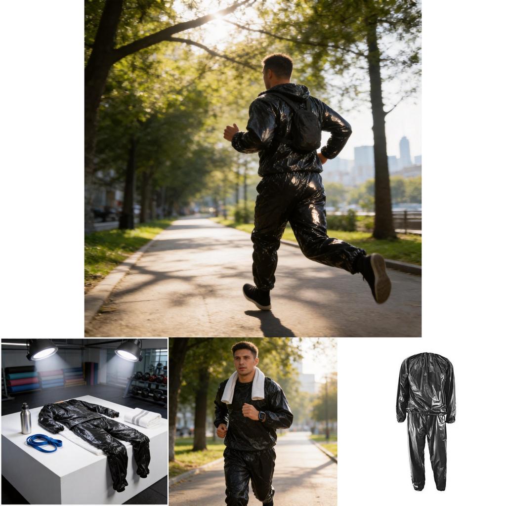 Pvc Sauna Suit Sweatenhancing Fitness Set For Men And Women With Polyester Fabric