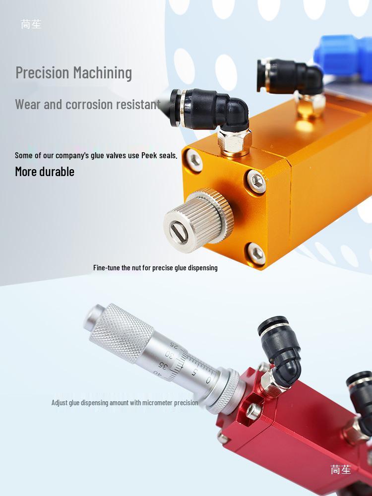 High-Flow Pneumatic Needle Dispensing Gun for Fast-Drying UV Glue