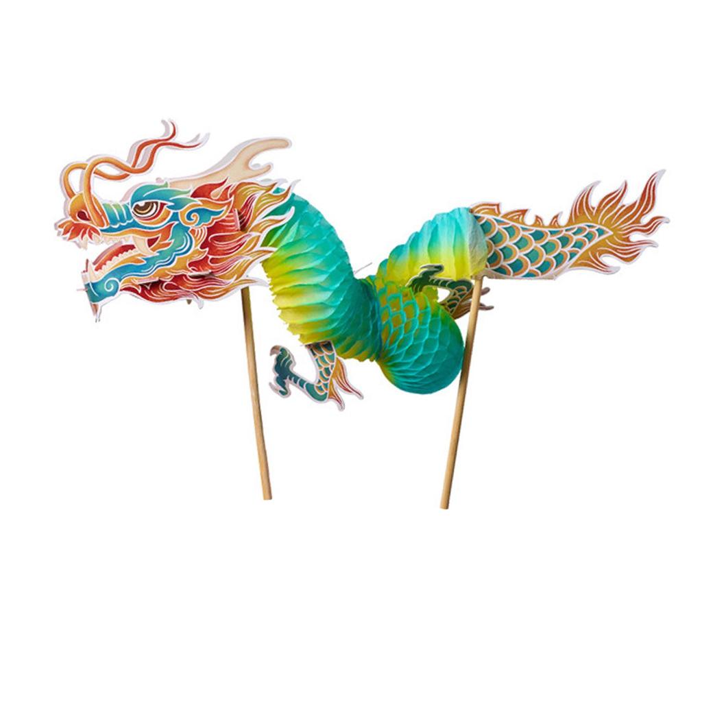 Chinese New Year Dragon Garland DIY Kids Toy Handmade Hanging Decoration for Wedding Lunar New Year Shops Home Spring Festival